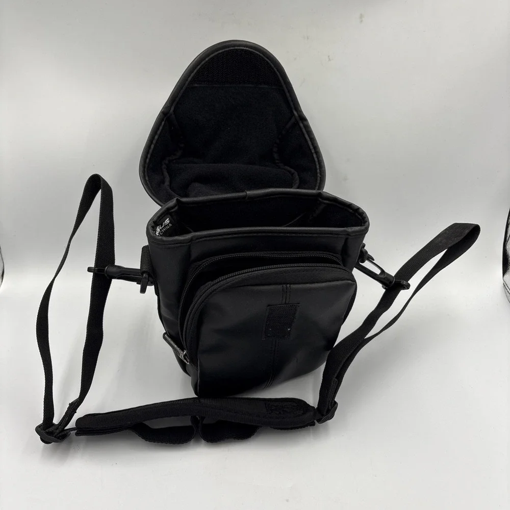 Targus Camera Case  Bag Multi Pocket Black Gray Shoulder Strap Cross‎ Body